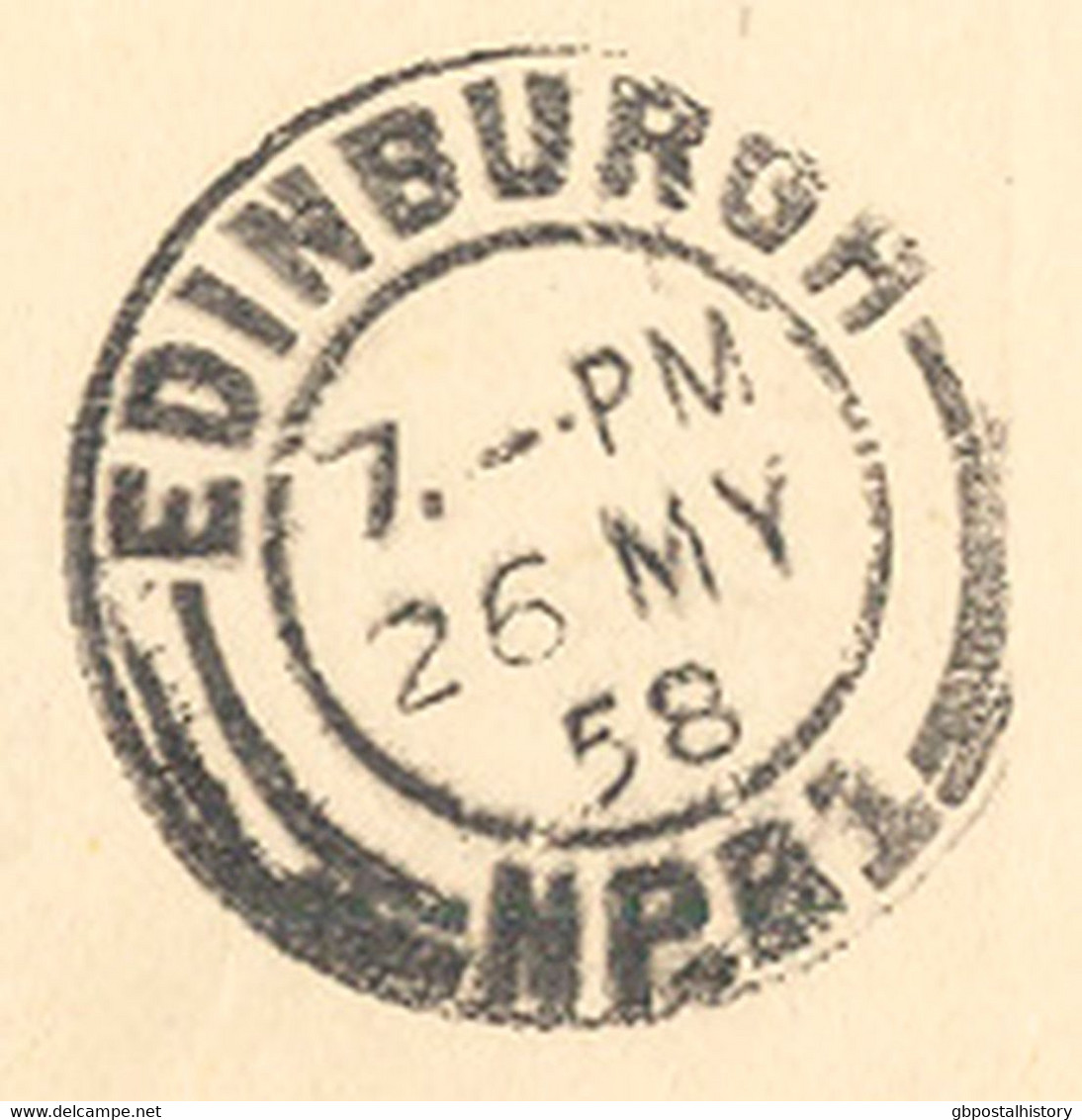 GB POSTAGE DUE 1958 Very Fine Local Printed Matter With Postage Due 4d Blue And CDS "EDINBURGH W.C." As Well As Rare CDS - Impuestos