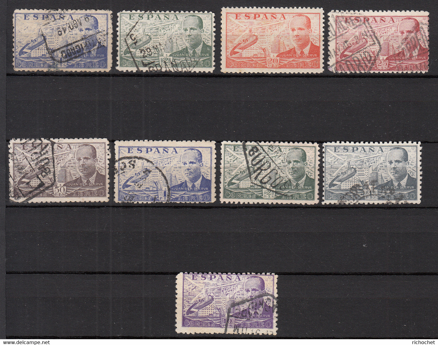 Espagne - PA 199 ° + 200 ° + 217 ** + 218 ° + 220 ° + 221 ° + 222 ° + 223 ° + 223 A ° - Used Stamps