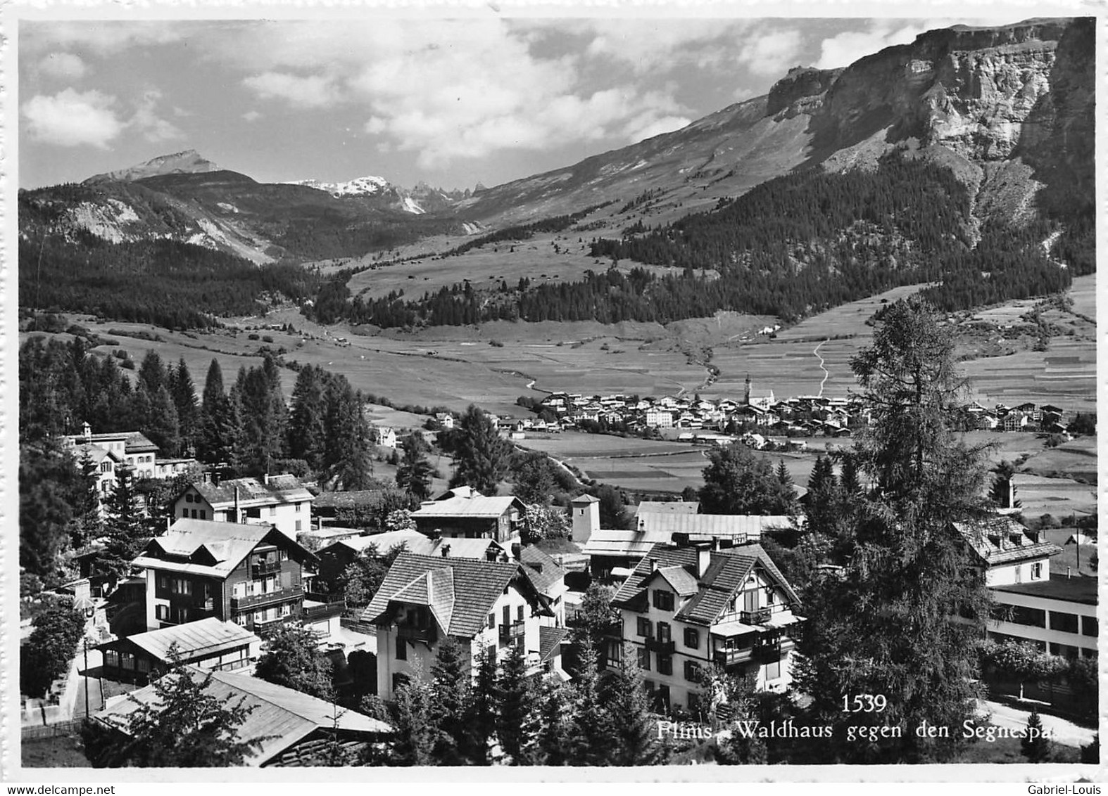 Flims Waldhaus Gegen Den Segnespass 1945  (10 X 15 Cm) - Flims