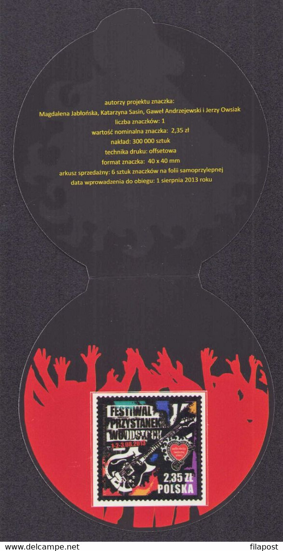 POLAND 2013 Mini Booklet / Woodstock Festival, Music, Art, Event, Stage, Great Orchestra Of Christmas Charity - Libretti