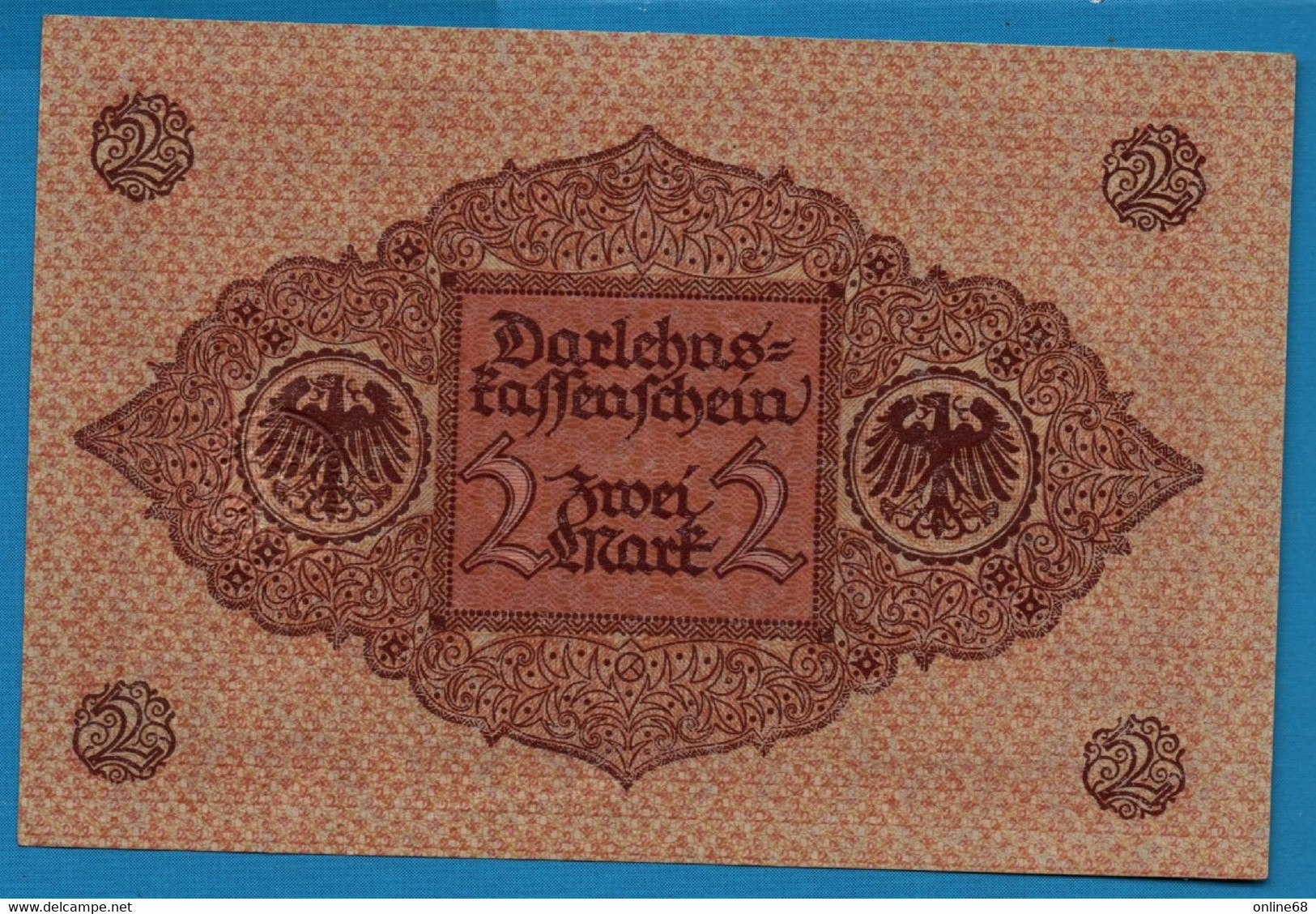 DEUTSCHES REICH 2 MARK 01.03.1920  # 9.951710 P# 59  DARLEHENSKASSENSCHEIN - Bestuur Voor Schulden