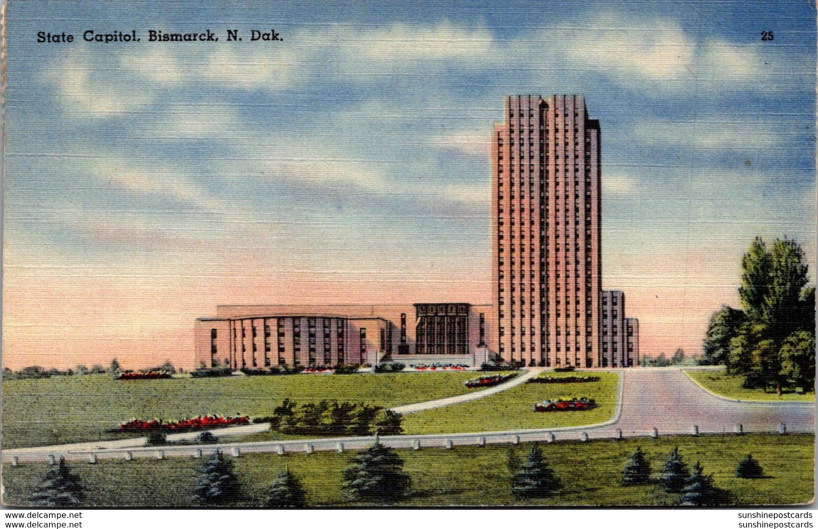 North Dakota Bismarck State Capitol Building 1948 - Bismark