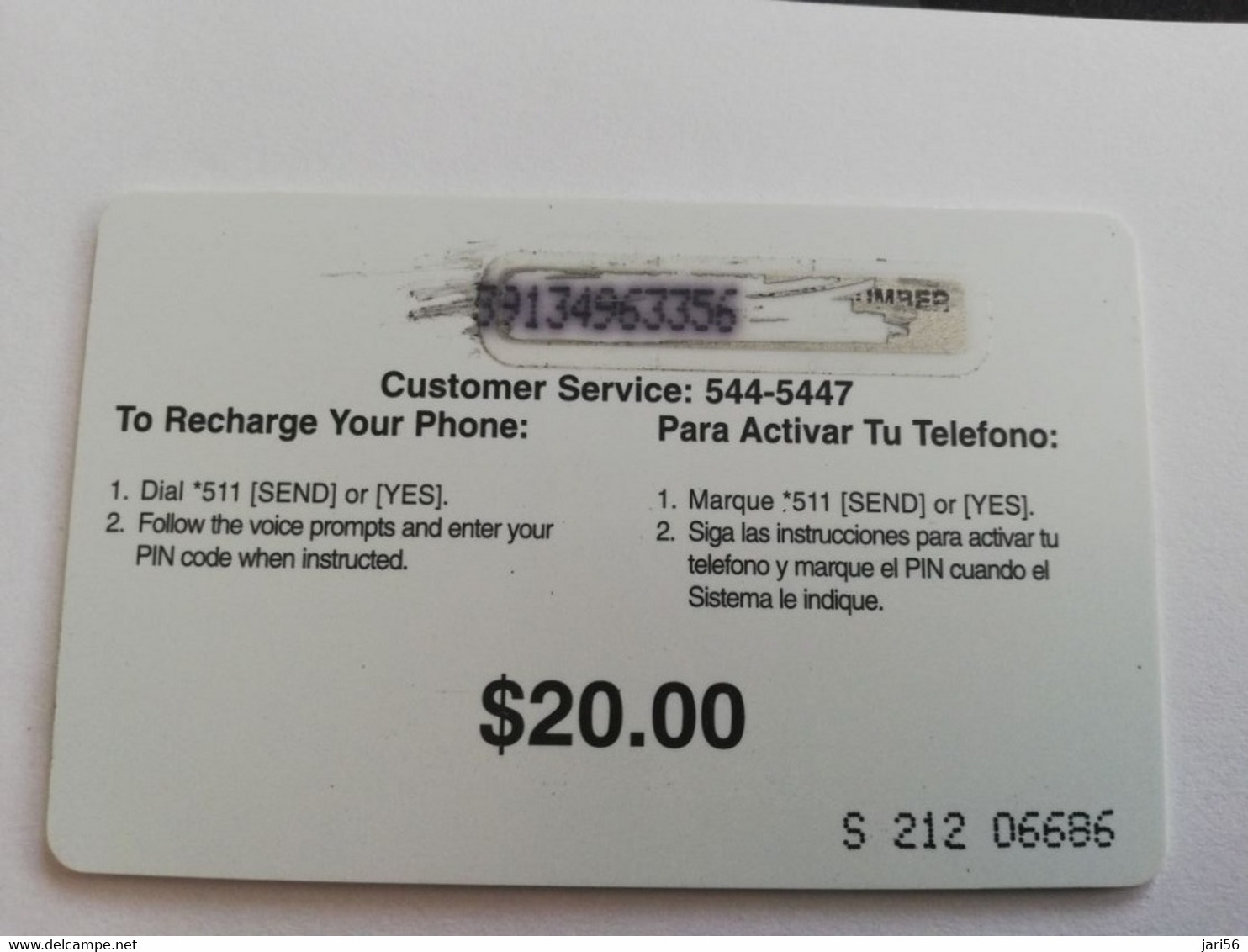 St MAARTEN  Prepaid  $20,- PARADISE WIRELESS  SAILBOAT ON SEA        Fine Used Card  **10127** - Antilles (Netherlands)