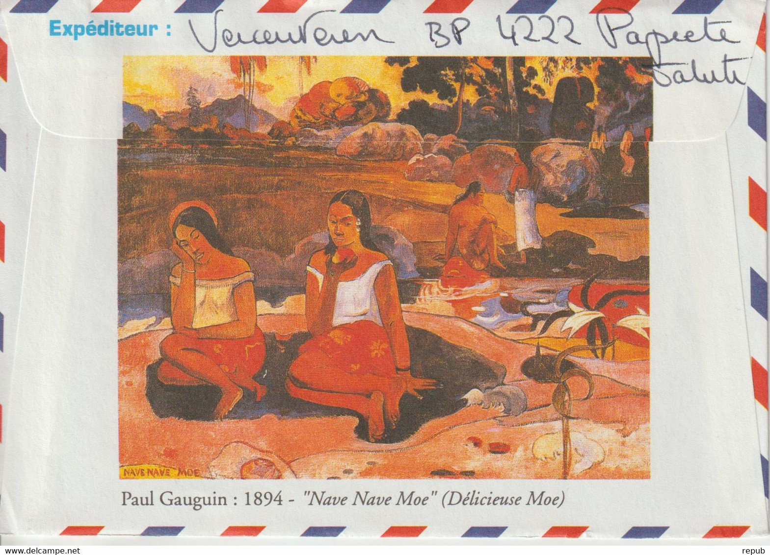 Lettre 1994 Pour La France Avec Illustration Gauguin - Covers & Documents