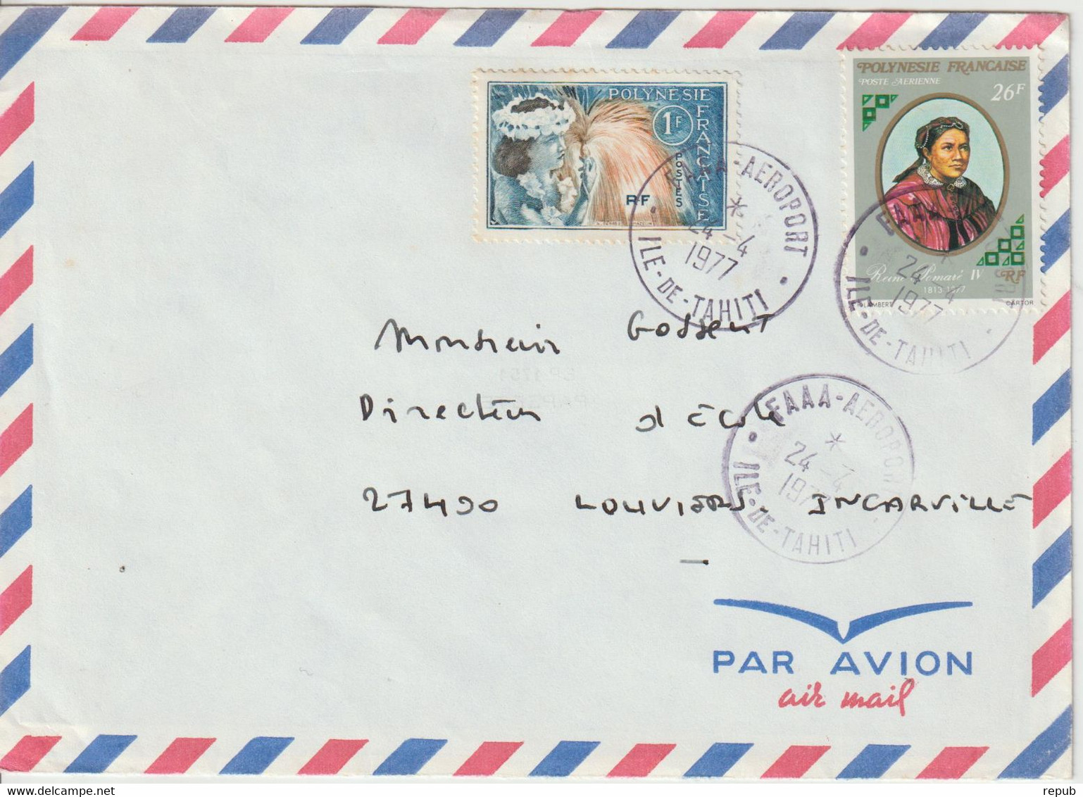 Lettre 1977 Pour La France - Cartas & Documentos