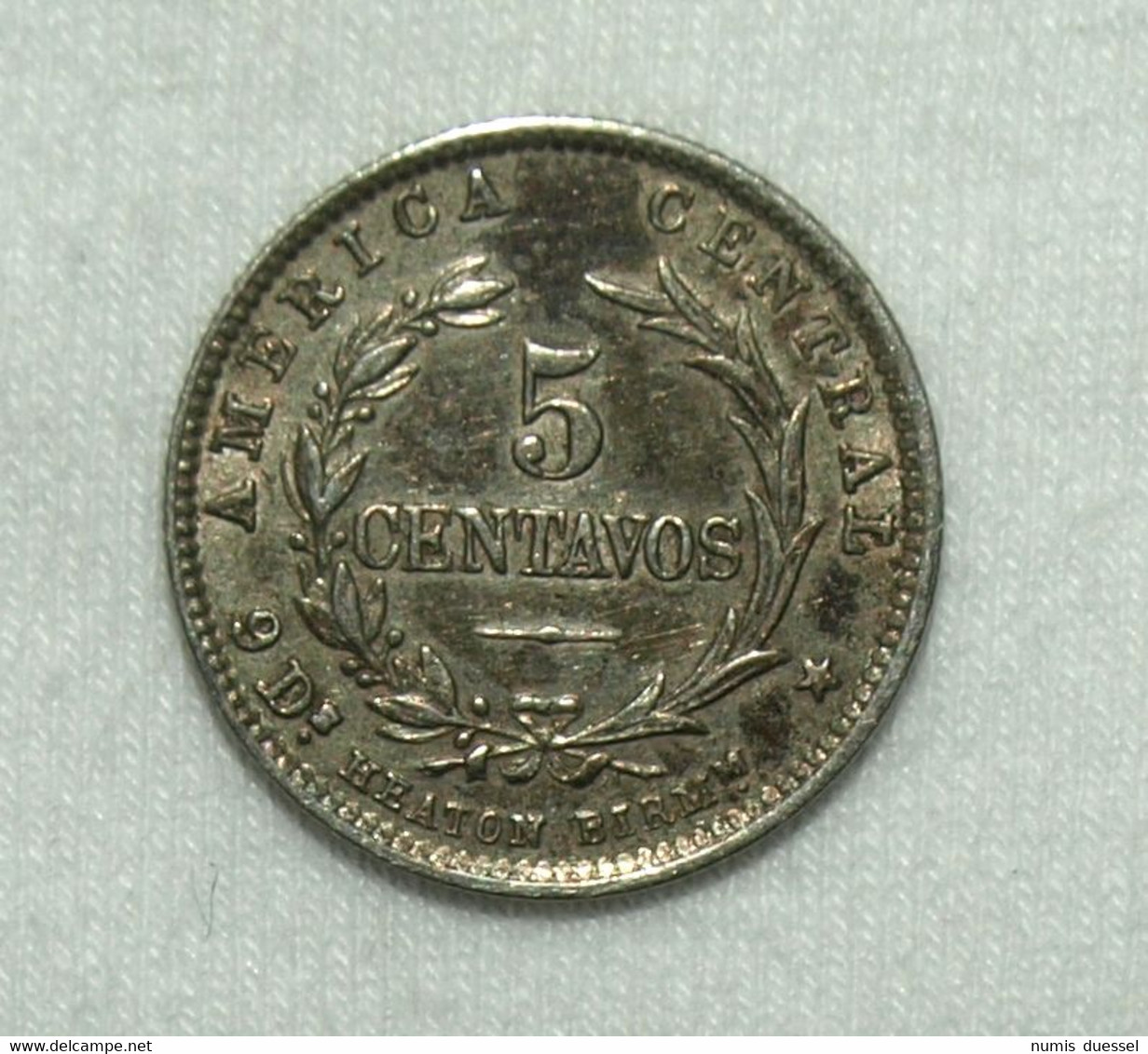 Silber/Silver Costa Rica, 1892 Heaton, 5 Centavos UNC - Costa Rica