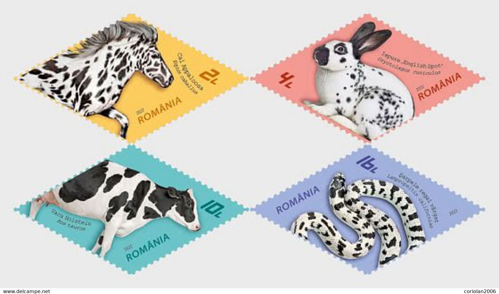 Romania 2022 / DALMATIAN-TYPE ANIMALS / Set 4 Stamps - Neufs