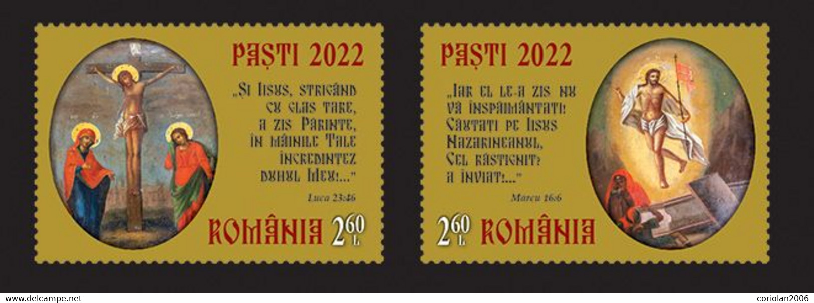 Romania 2022 / Easter / Set 2 Stamps - Neufs