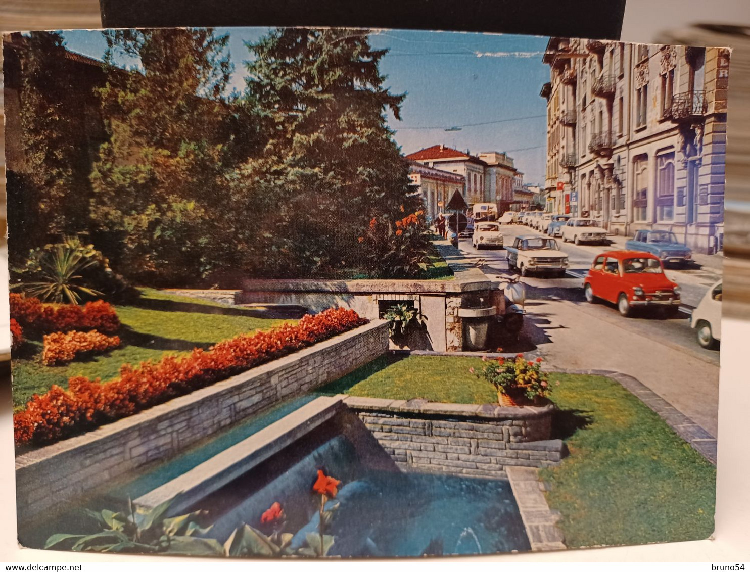 Cartolina Chiasso Svizzera Auto Fiat 600 - Chiasso