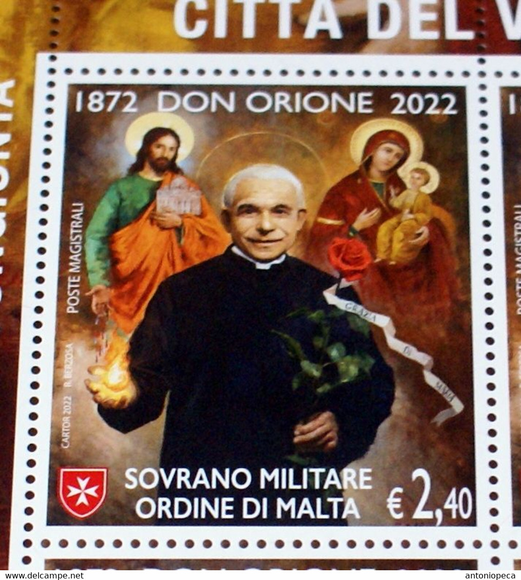 VATICAN 2022, 150 ANNIV. MORTE DON ORIONE MNH** JOINT SMOM, ITALY, ARGENTINA - Unused Stamps