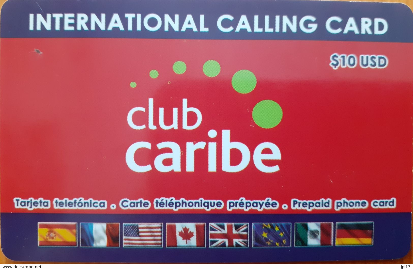 Carte Prépayée - République Dominicaine - International Calling Card - Club Caribe - Dominik. Republik