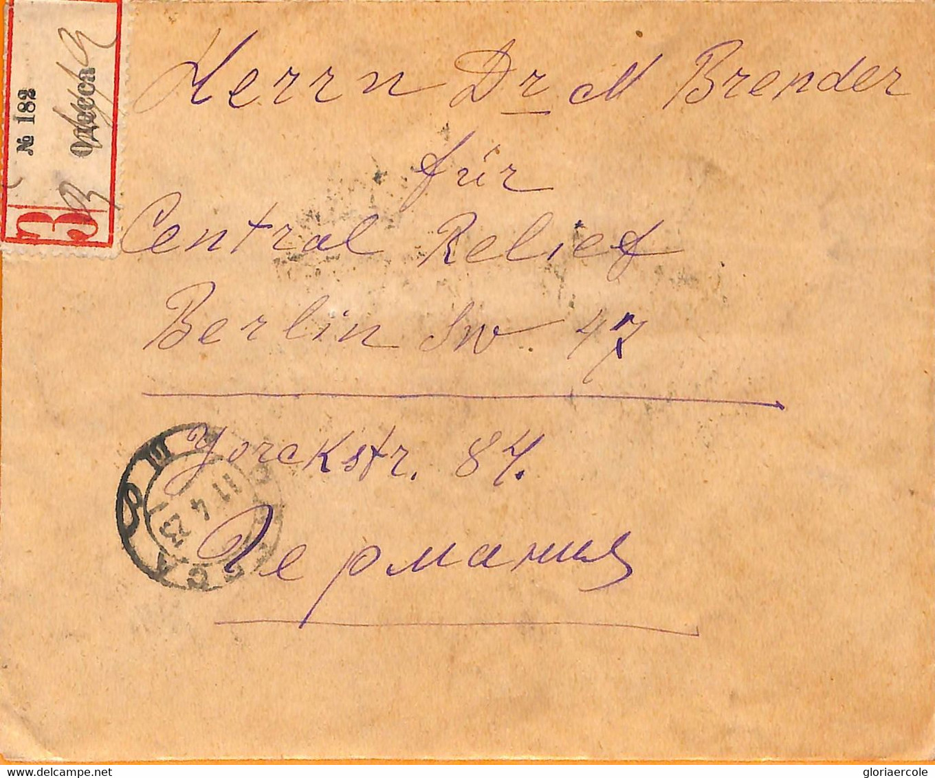 99627 - RUSSIA - Postal History - REGISTERED COVER From ODESSA To GERMANY 1923 - Storia Postale