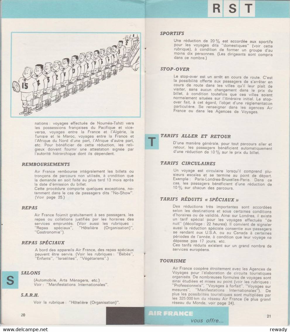 AIR FRANCE - Dépliant / Air France vous offre 100 facilites pour voyager mieux / 30 pages