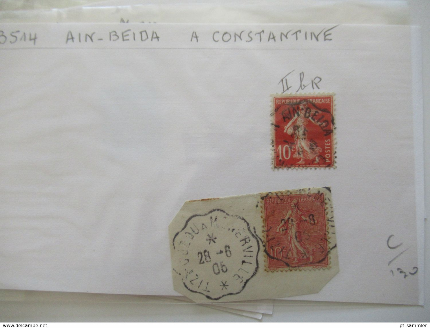 Frankreich Gebiete Algerien / Alger u. Constantine Marken kleiner Posten auch ein Briefstück Stp 1953 Innsbruck A Lindau