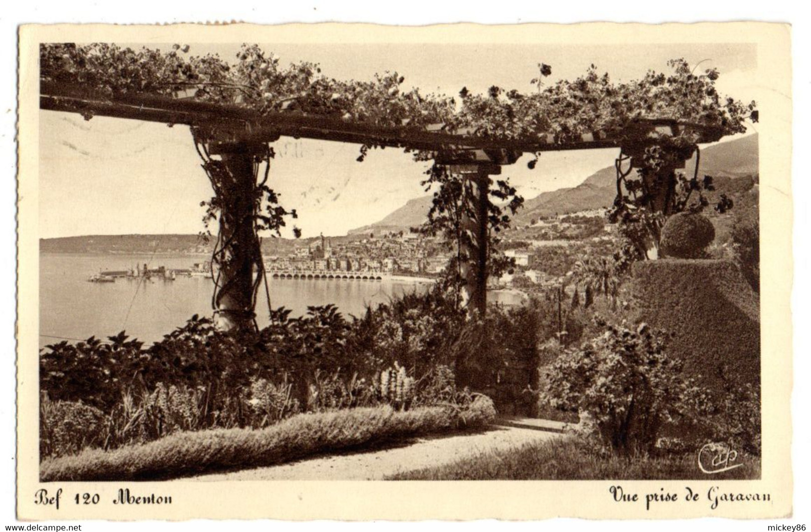 MONACO- 1937 - Timbre N° 120 Seul Sur Carte Postale MENTON...cachet  Krag Monaco Comdamine - Covers & Documents