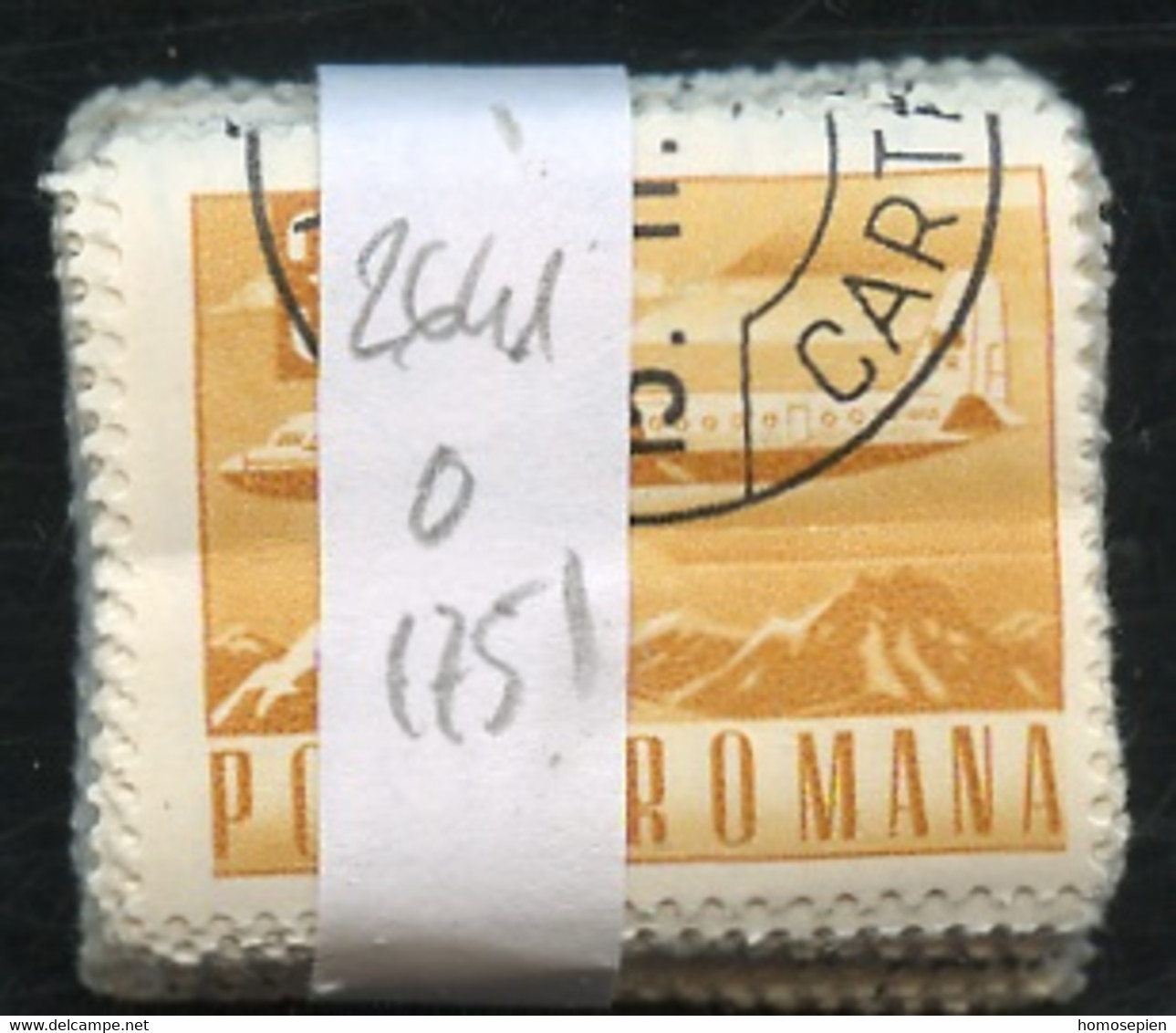 Roumanie - Rumänien - Romania Lot 1971 Y&T N°2641 - Michel N°2962 (o) - 3,20l Avion Postal - Lot De 75 Timbres - Feuilles Complètes Et Multiples