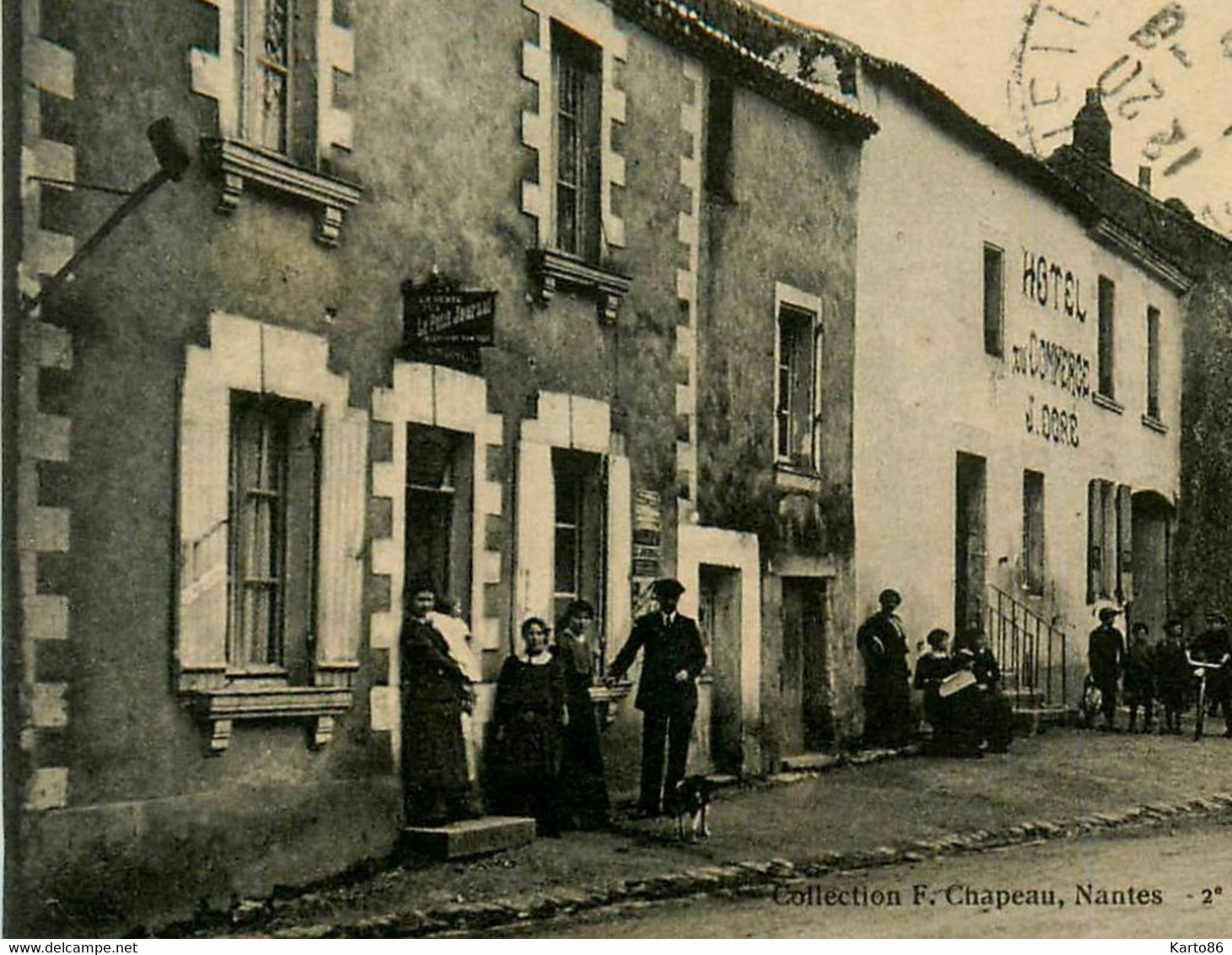 Bouaye * Débit De Tabac Tabacs TABAC , Le Bas De La Place * Hôtel Du Commerce J. DORE * Doré * Villageois - Bouaye