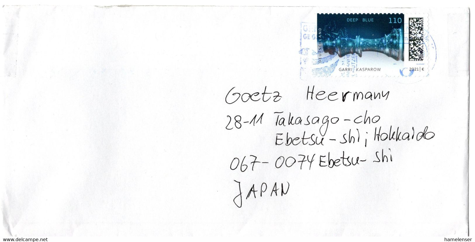 L59570 - Bund - 2022 - 110c Deep Blue EF A Bf BRIEFZENTRUM 13 - GEMEINSAM GEGEN CORONA ... -> Japan - Sin Clasificación