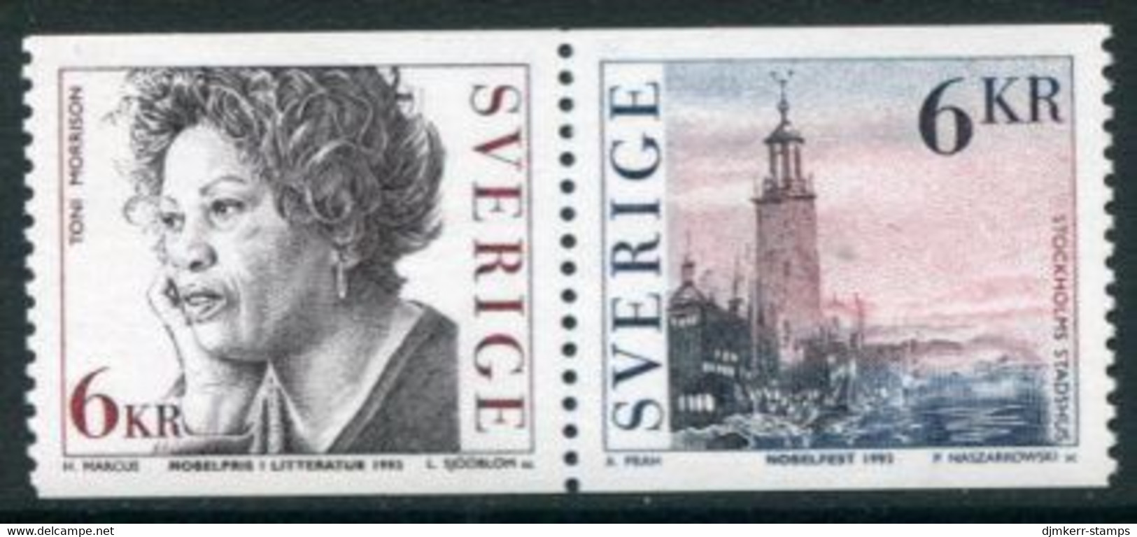 SWEDEN 1993 Nobel Literature Prize MNH / **.   Michel 1801-02 - Unused Stamps