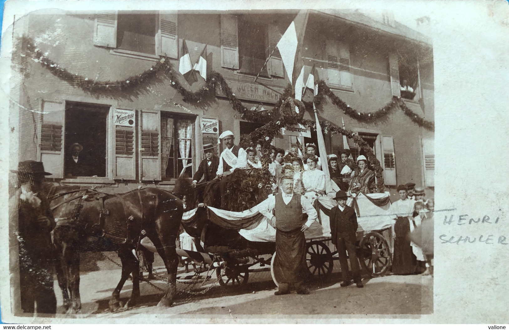 Schiltigheim Restaurant Aux Bons Amis Vers 1905 - Schiltigheim