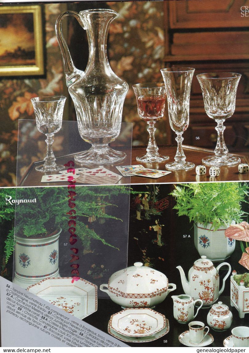 87- LIMOGES - RARE CATALOGUE CRISTAL PORCELAINE DE FRANCE-BERNARDAUD-BACCARAT-CHRISTOFLE-RAYNAUD-DAUM-JAMMET SEIGNOLLES