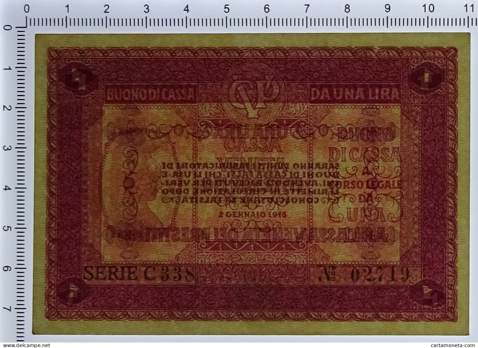 1 LIRA CASSA VENETA DEI PRESTITI OCCUPAZIONE AUSTRIACA 02/01/1918 SUP+ - Oostenrijkse Bezetting Van Venetië