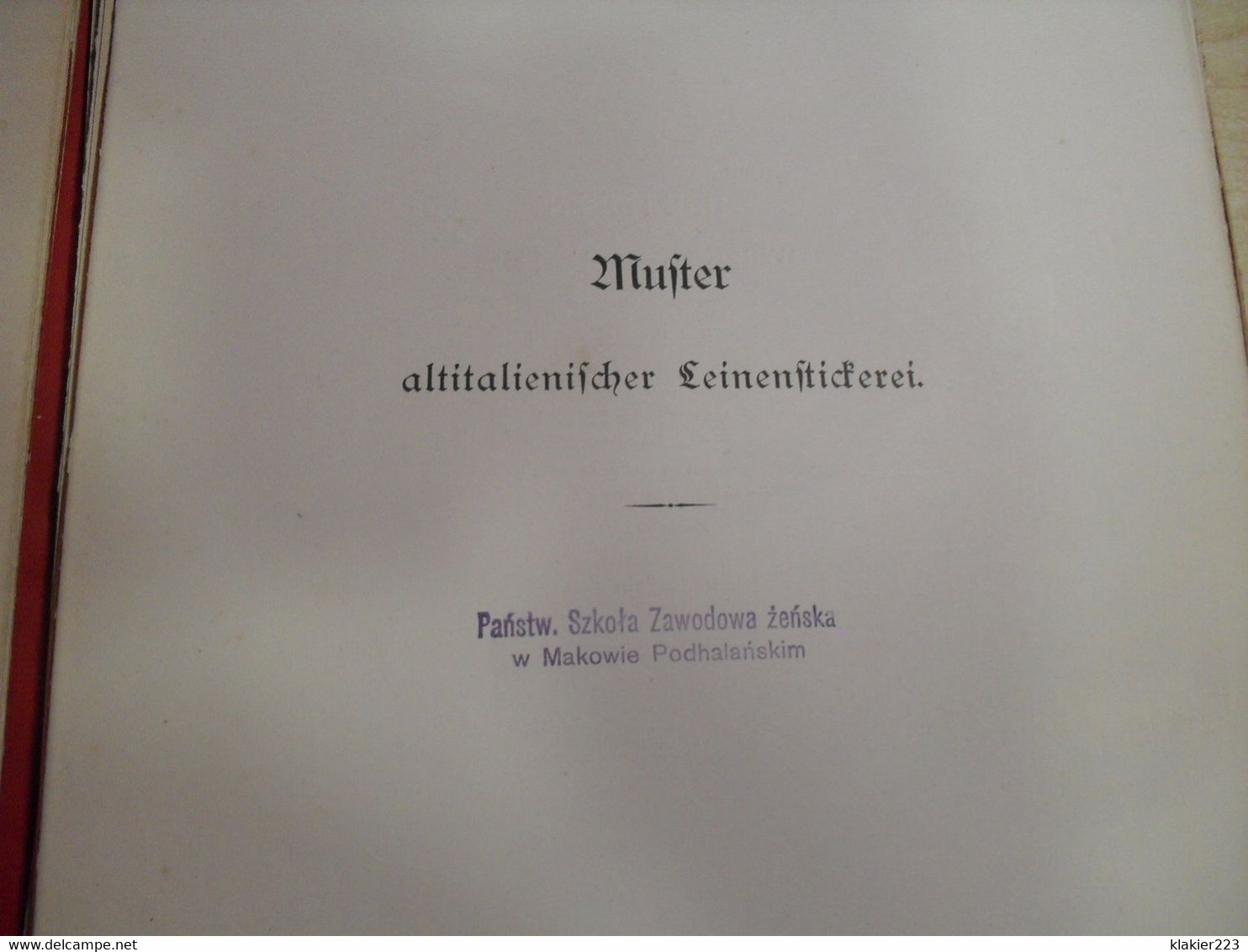 LIPPERHEIDE Frieda - Muster Altitalienischer Leinenstickerei, Berlin 1883