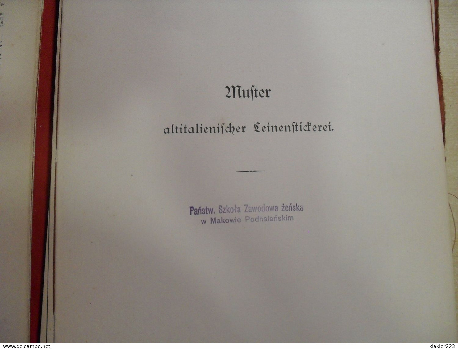 LIPPERHEIDE Frieda - Muster Altitalienischer Leinenstickerei, Berlin 1883