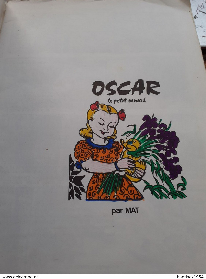 Oscar Le Petit Canard  MAT Société Prifo 1977 - Oscar