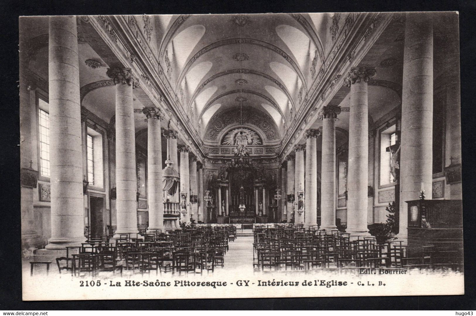 (RECTO / VERSO) GY - N° 2105 - INTERIEUR DE L' EGLISE - CPA - Gy