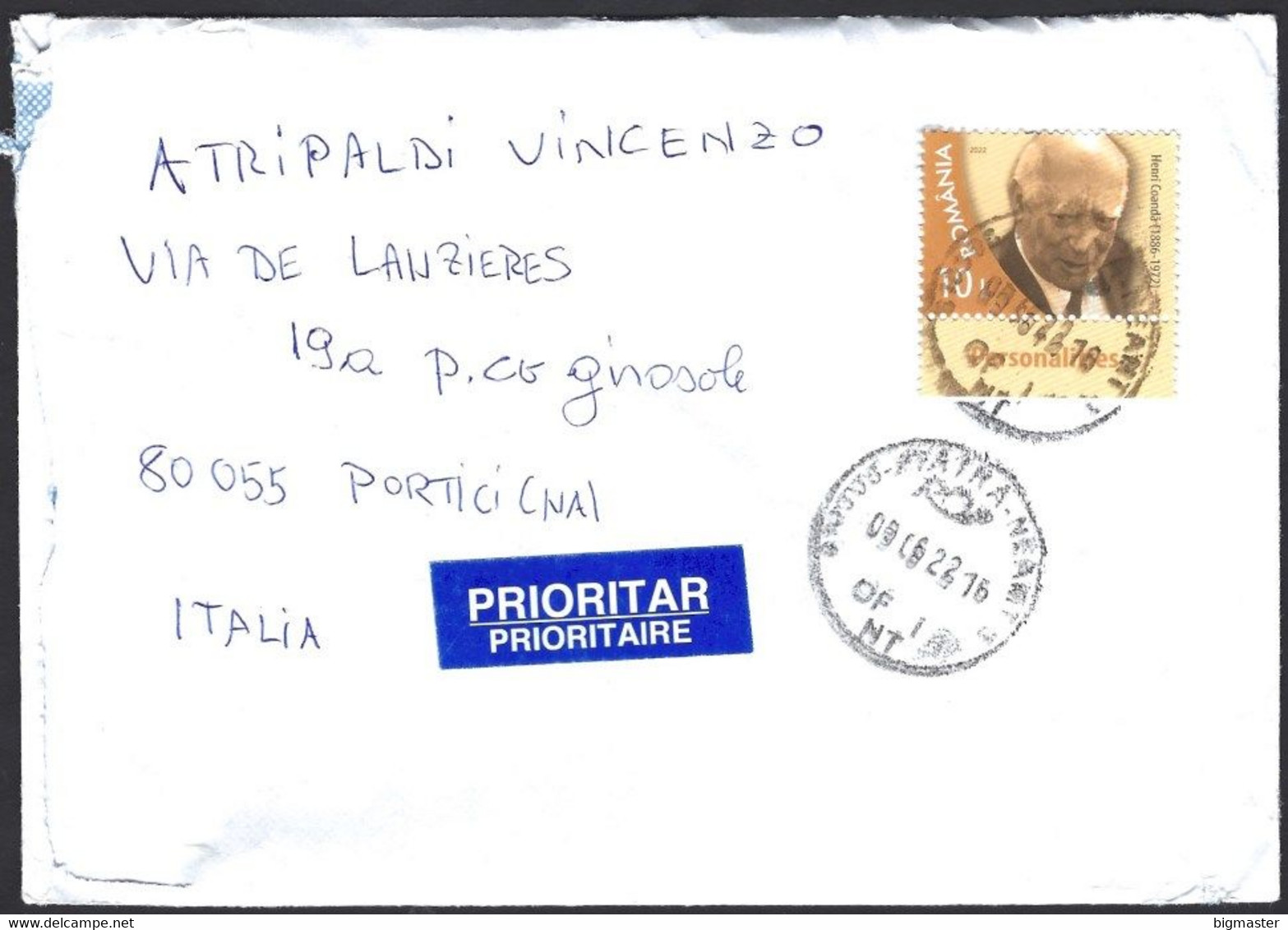 Romania 2022 Posta Mail For Italy Henri Coandă - Covers & Documents