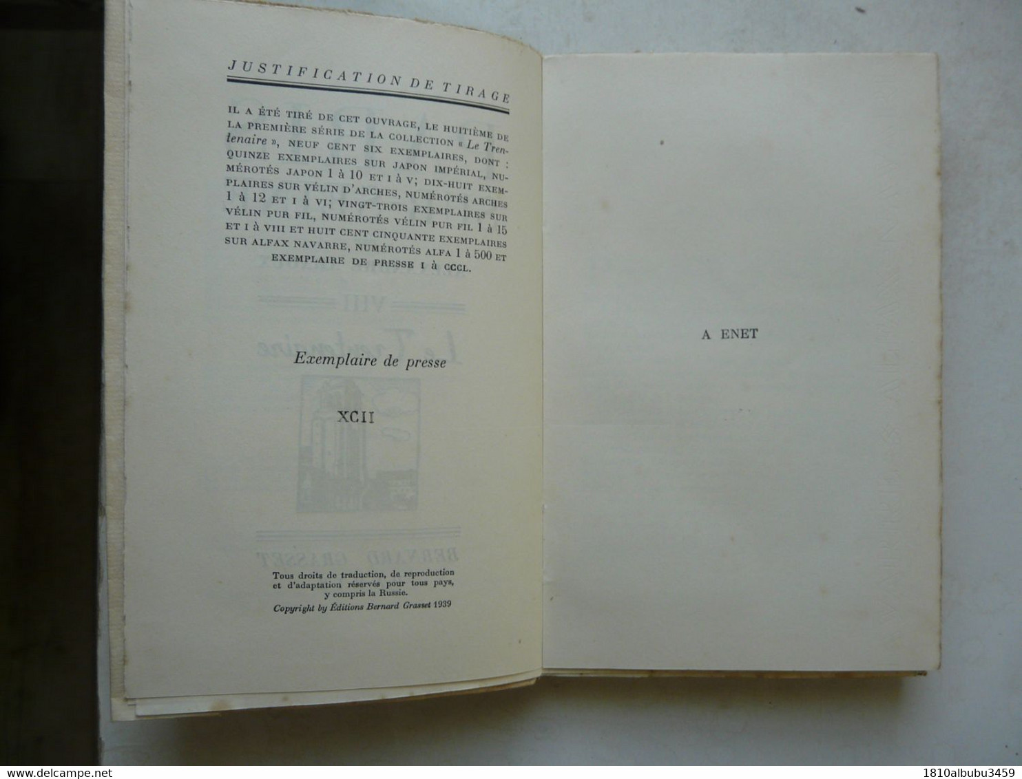 EXEMPLAIRE DE PRESSE XCII - PARIS SUR SEINE Par Alexandre ARNOUX : Le Trentenaire 1939 - Soziologie