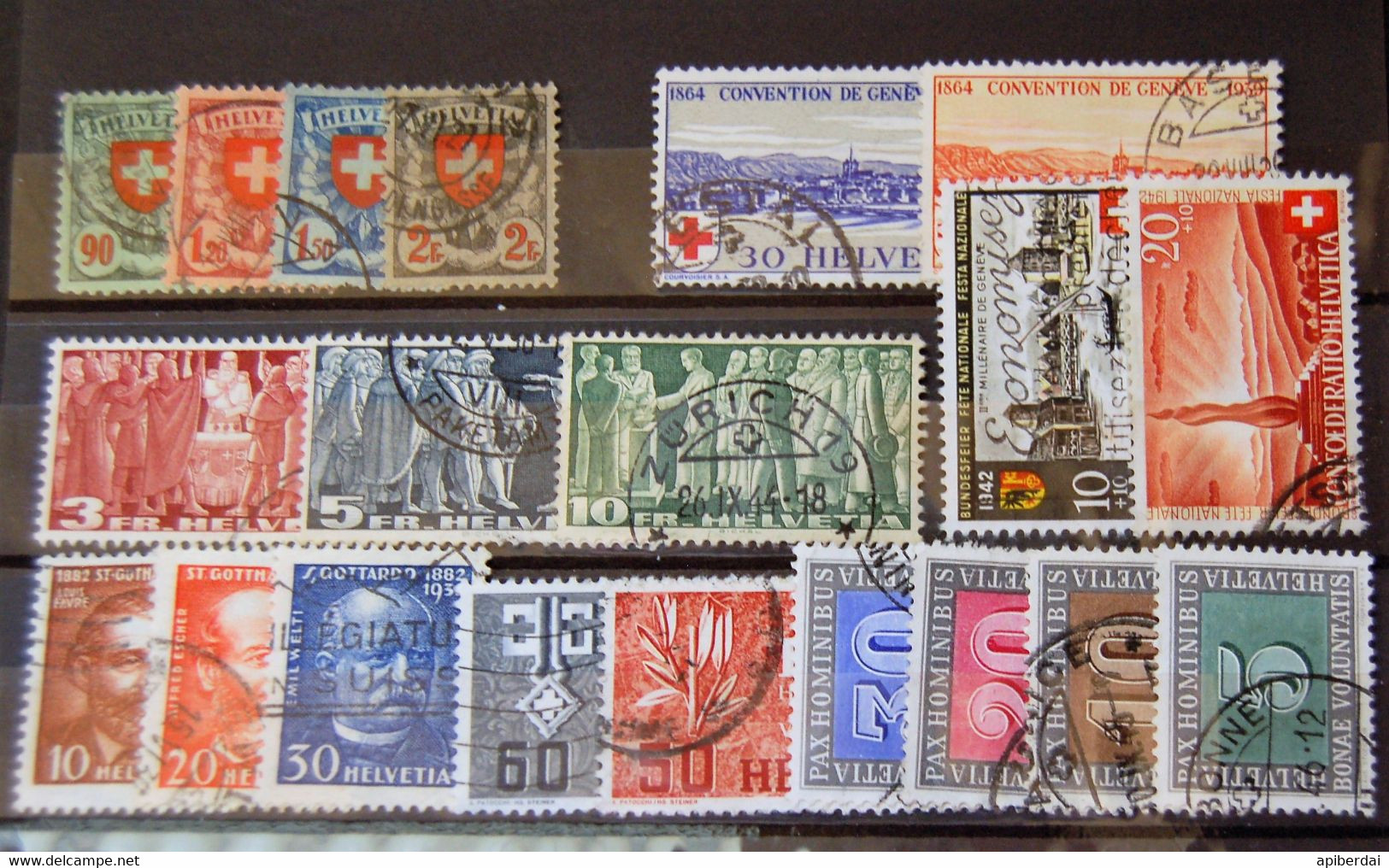 Suisse Switzerland - 5 Séries Différentes +  6 Timbres "pax" 1945 Série  - Oblitérés - Collections