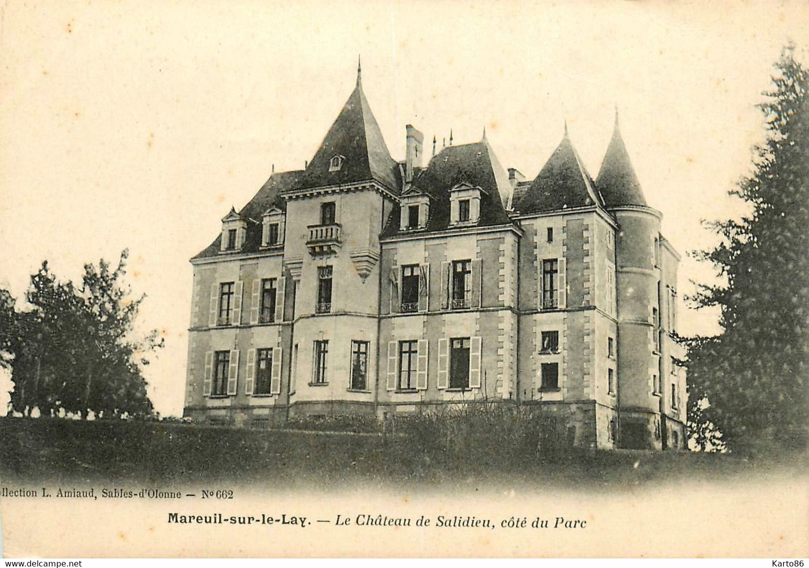 Mareuil Sur Lay * Le Château De Salidieu , Côté Du Parc - Mareuil Sur Lay Dissais