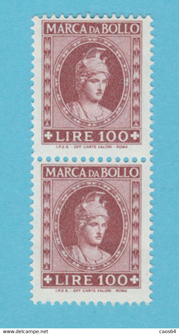 ITALIA Reveneu Fiscali Marca Bollo Tax  Lire 100   -  MNH - Revenue Stamps