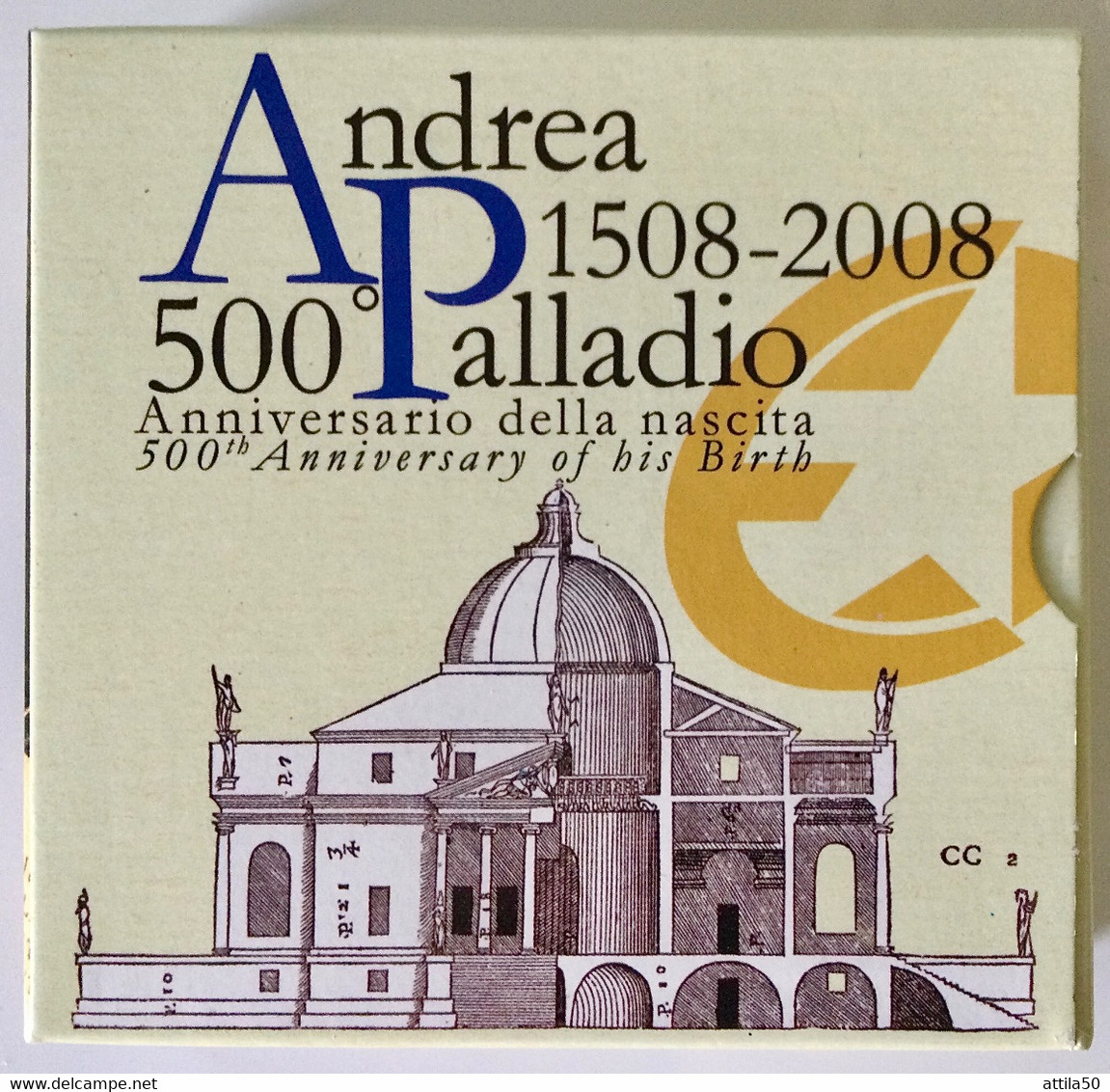 ITALIA - ANDREA PALLADIO - MONETA DA €10 Argento 925 Gr.22 - Diam. Mm.34 - Anno 2008. - Jahressets & Polierte Platten