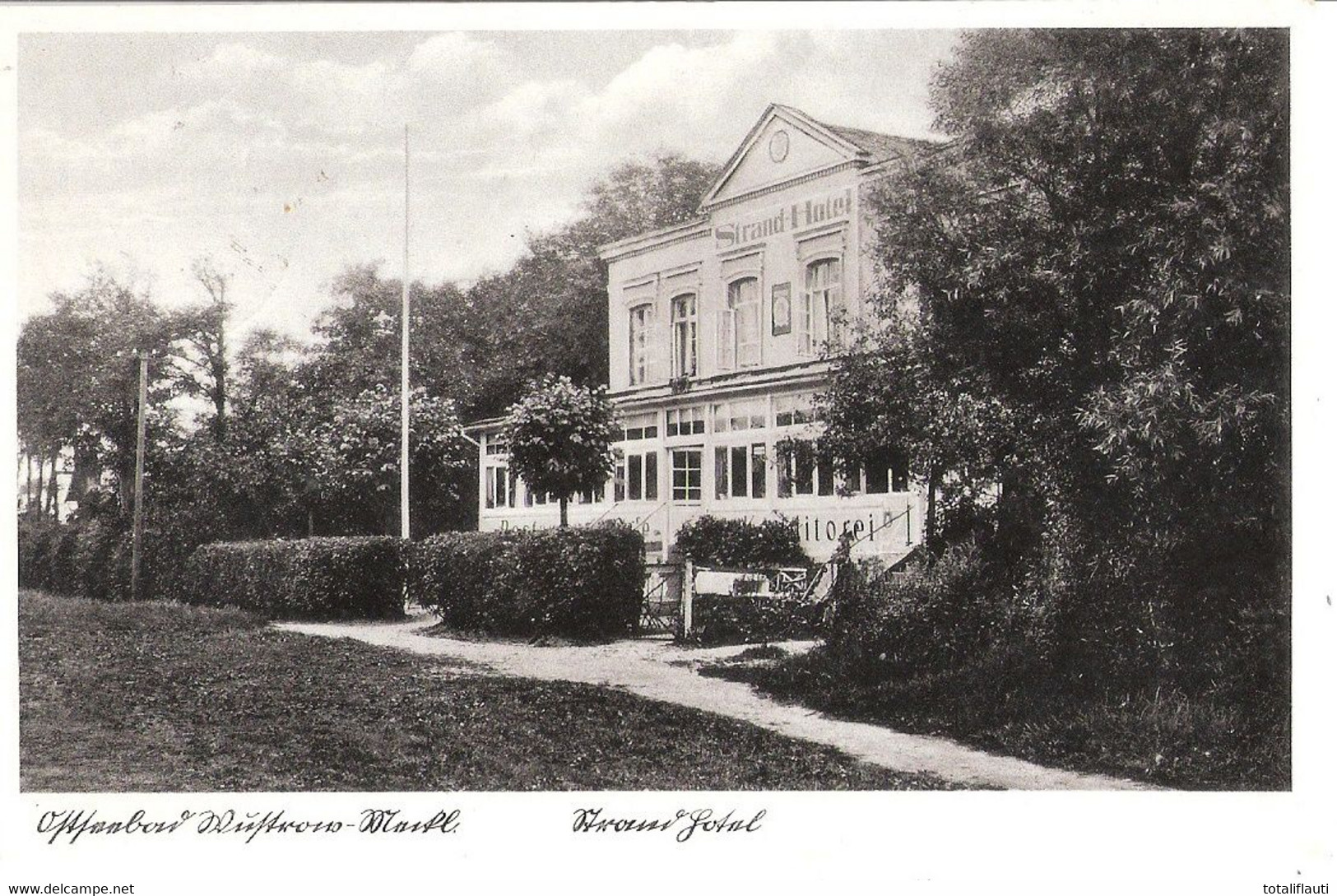 Ostseebad WUSTROW Mecklenburg Markt Strand Hotel Restaurant Konditorei Gelaufen 21.6.1937 - Ribnitz-Damgarten