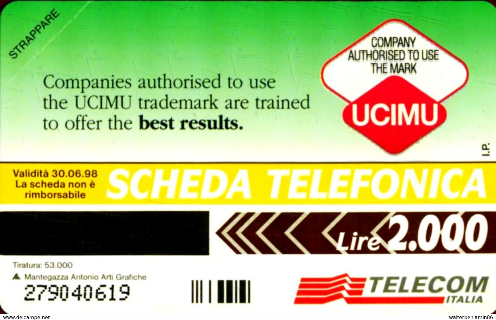 G PRP 313 C&C 3413 SCHEDA TELEFONICA NUOVA MAGNETIZZATA UCIMU - Publiques Thématiques