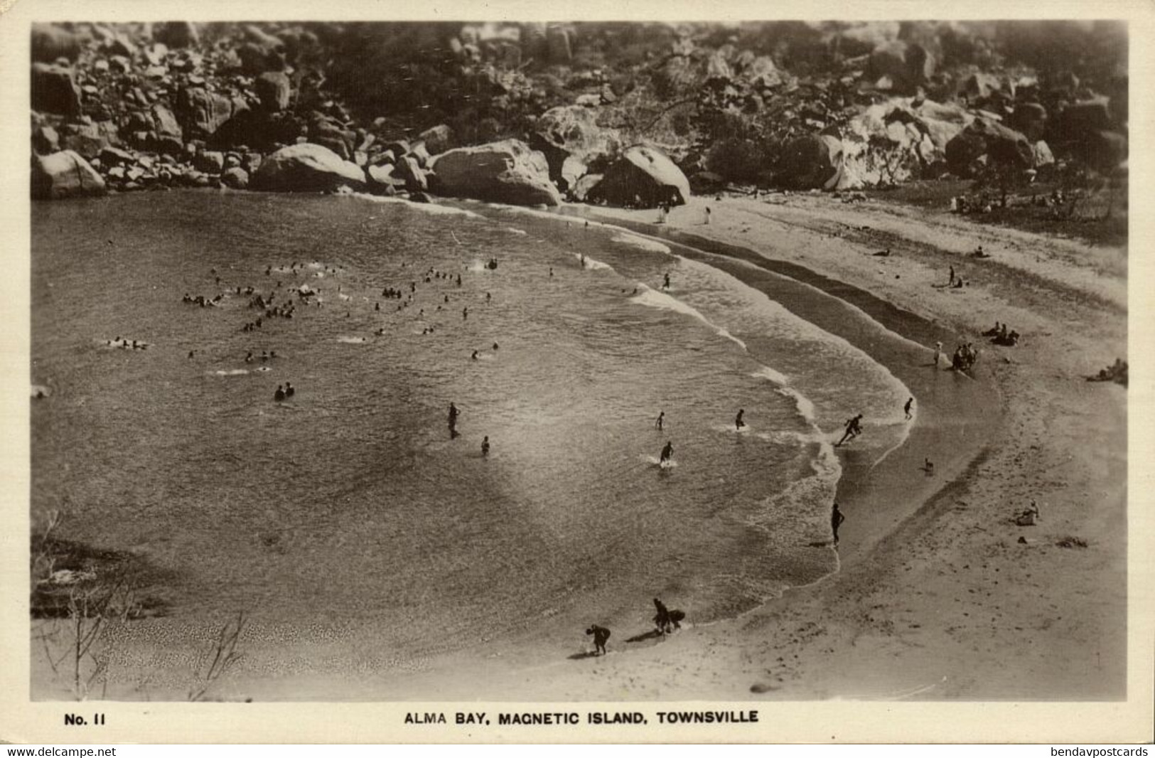 Australia, Queensland, Magnetic Island, TOWNSVILLE, Alma Beach (1930s) Tuck RPPC - Townsville