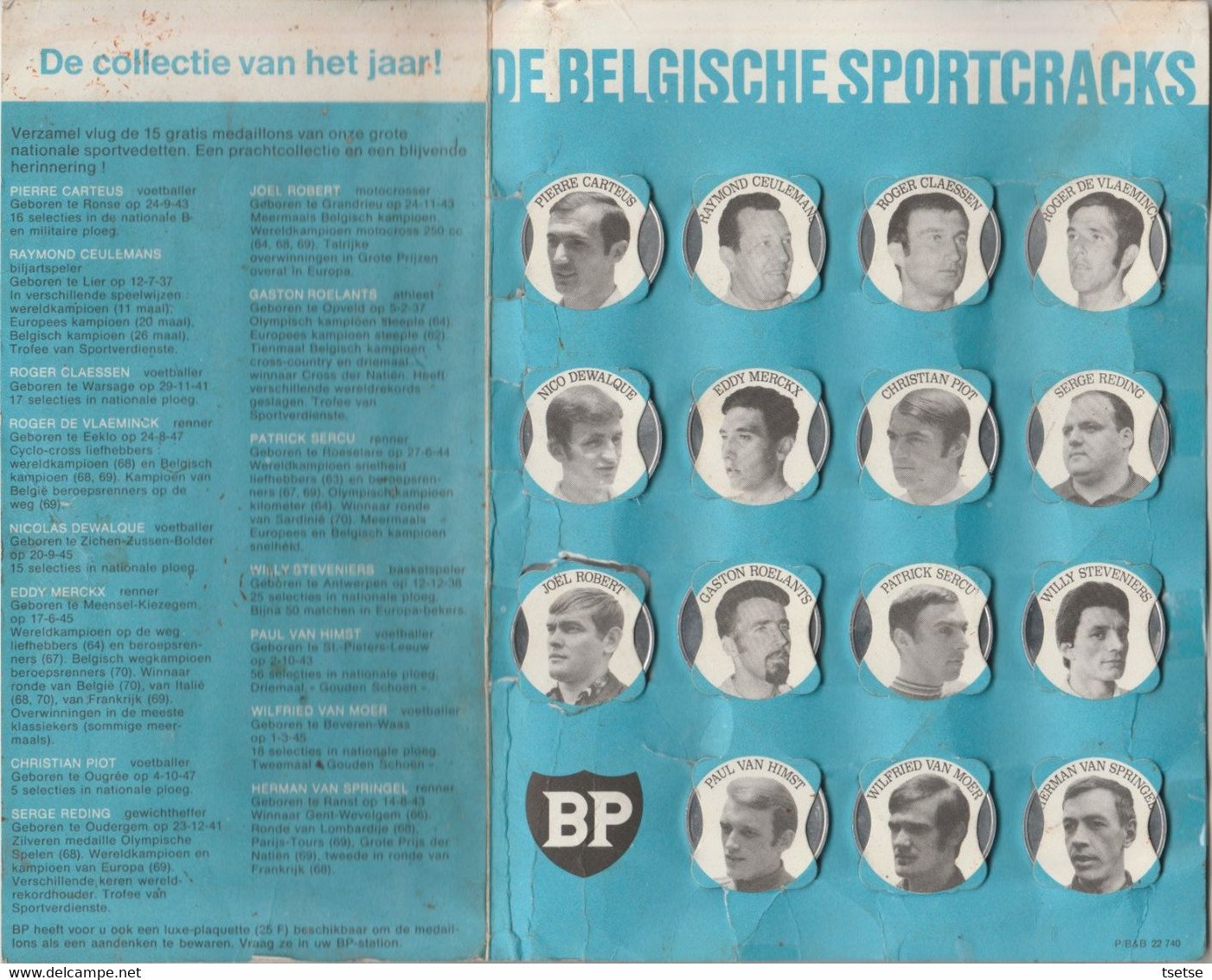15 Jetons Publicitaires BP Dans Leur Carte-écrin / Complet - Les Cracks Du Sport Belge/ Collection Stations Essence - Otros & Sin Clasificación