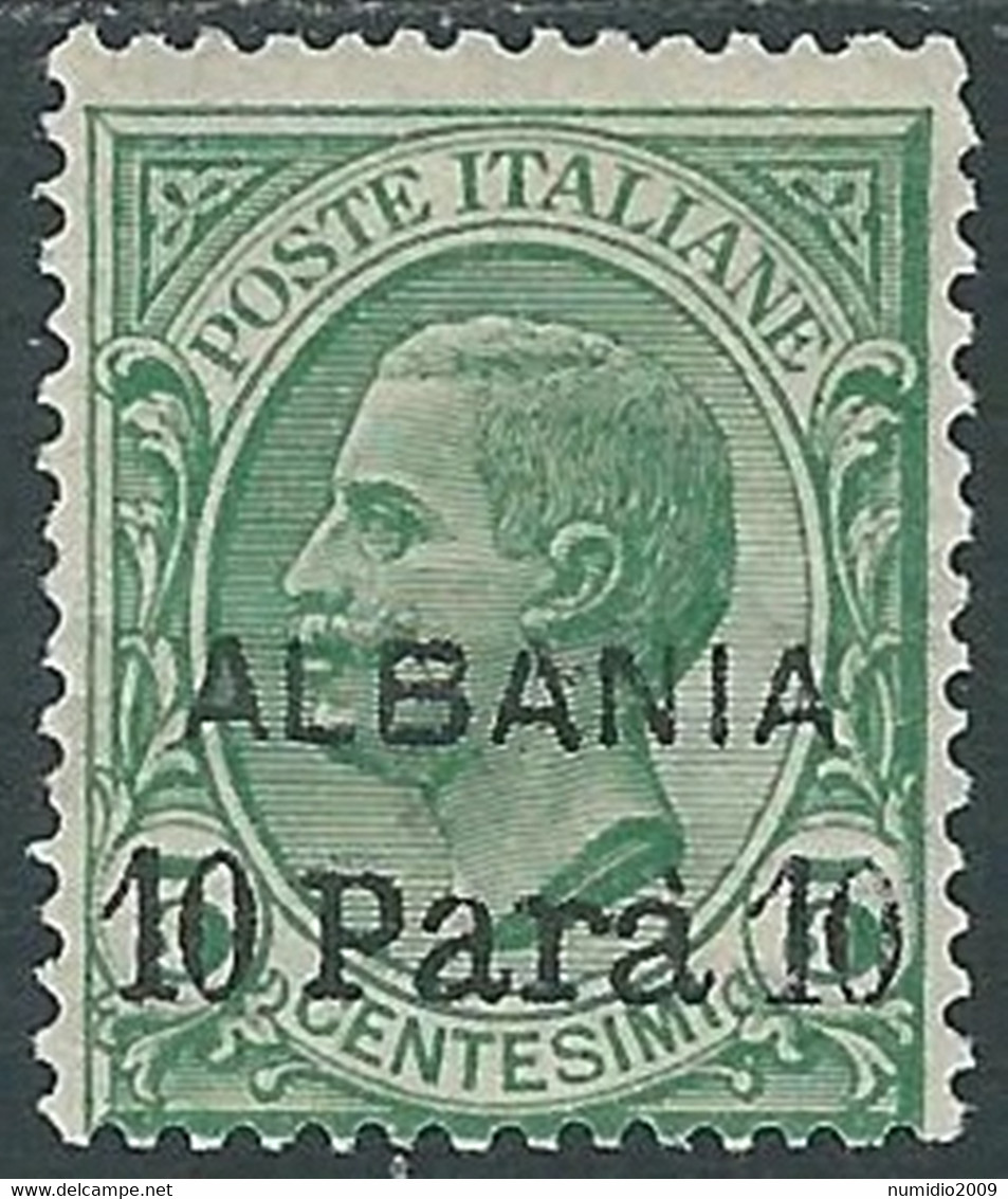 1907 LEVANTE ALBANIA EFFIGIE 10 PA SU 5 CENT MH * - RF26 - Albanien