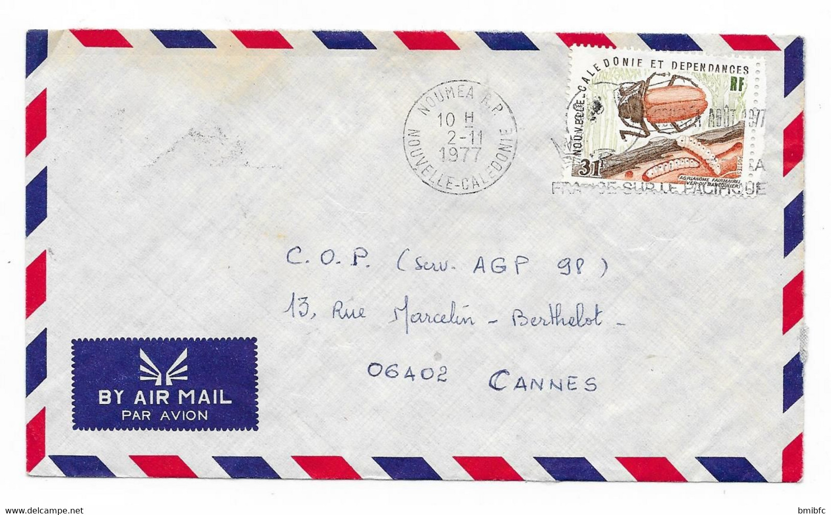 Sur Lettre Par Avion NOUMEA - 1977 - Cartas & Documentos