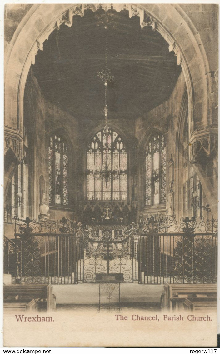 Wrexham, The Chancel, Parish Church, 1906 Postcard - Carlisle