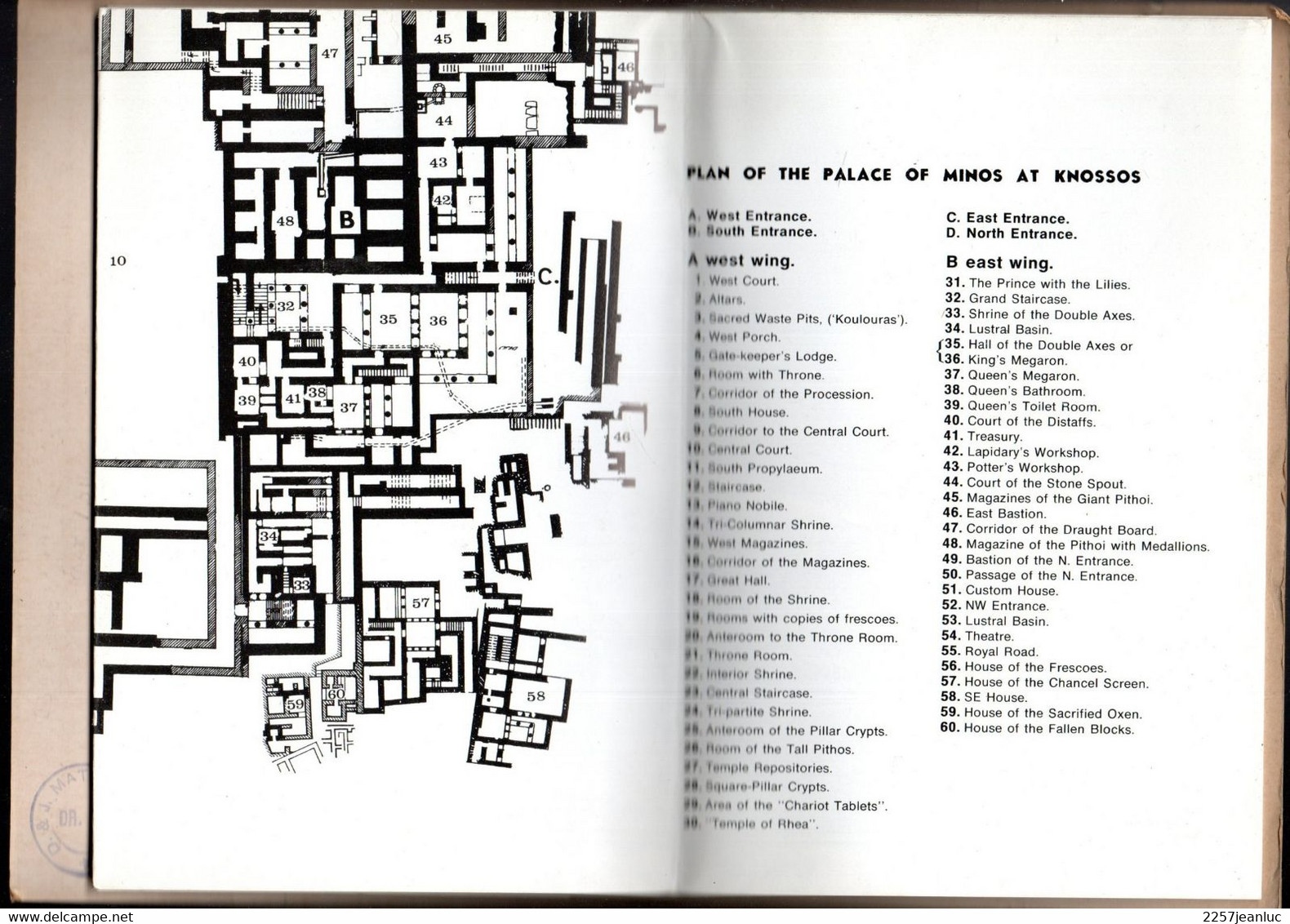 Knossos Grèce  * Plan Of The Palace Of Minos At Knossos - Europe