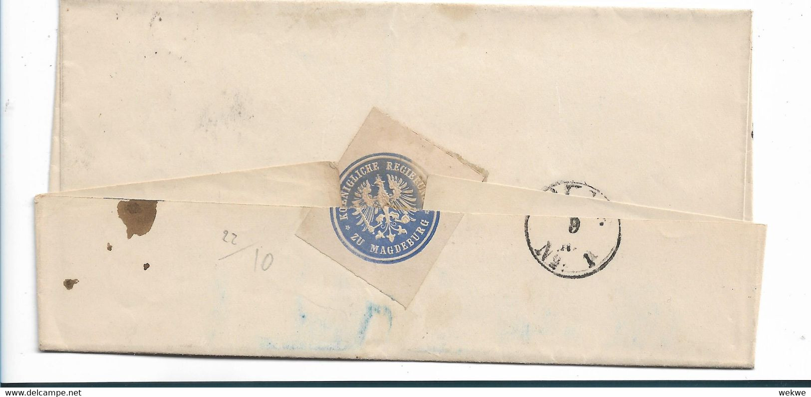 Brs374 / DEUTSCHES REICH - Grosses Schild, Ausgezeichnete Prägung Und Zentrierung Ex Magdeburg 1873 - Covers & Documents