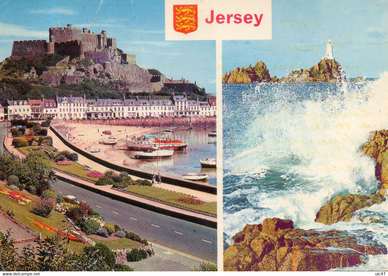 - JERSEY. - MONT ORGUEIL AND LA CORBIERE. - Scan Verso - - La Corbiere