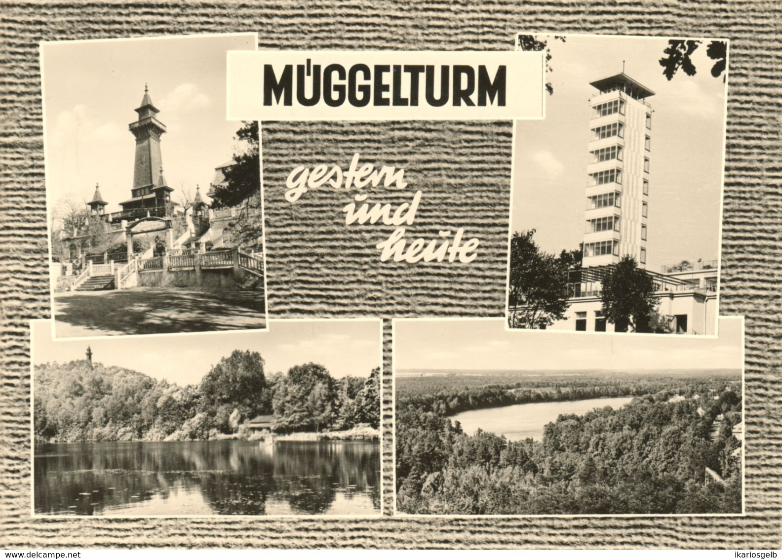 BERLIN Ost DDR 1964 5-geteilte AK " Der Müggelturm Gestern Und Heute " - Mueggelsee