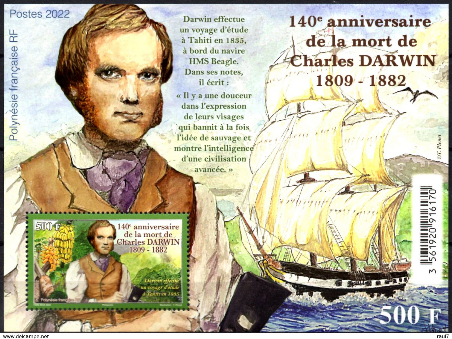 Polynésie Française 2022 - Darwin - BF Neuf // Mnh - Neufs