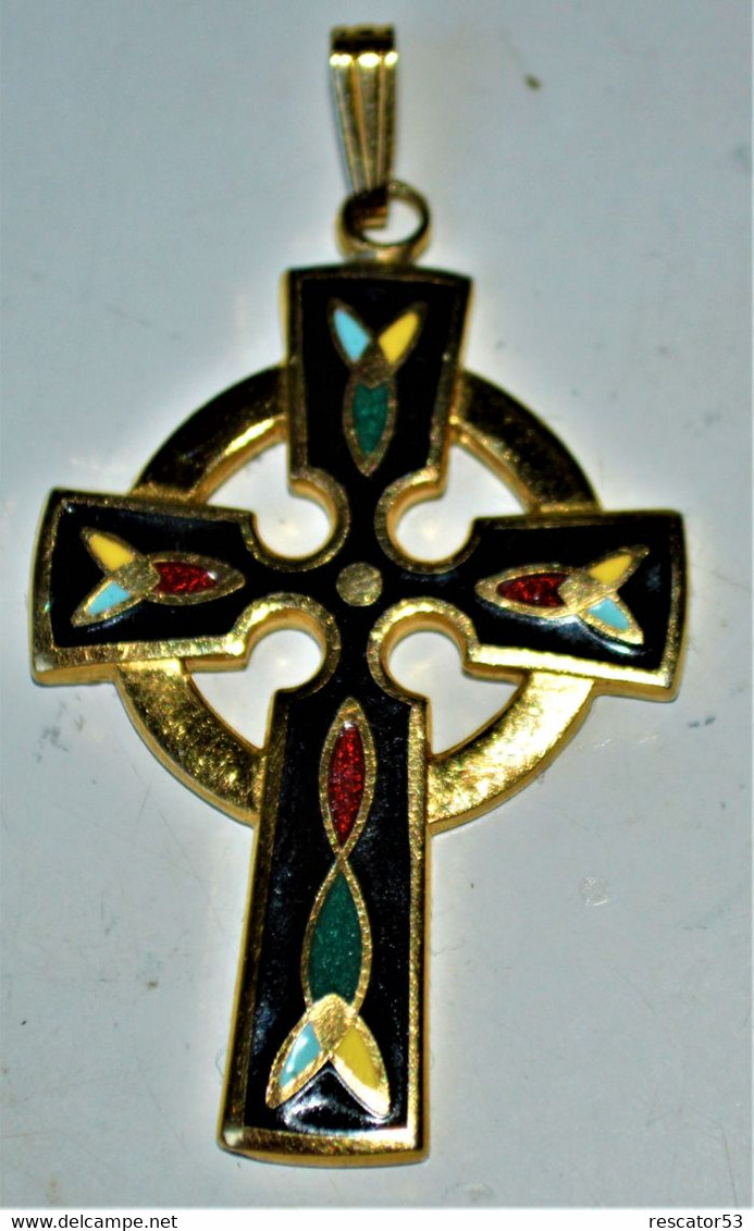 Jolie Pendentif Cara Croix Celtique 4 X 2.5 Cm - Pendants