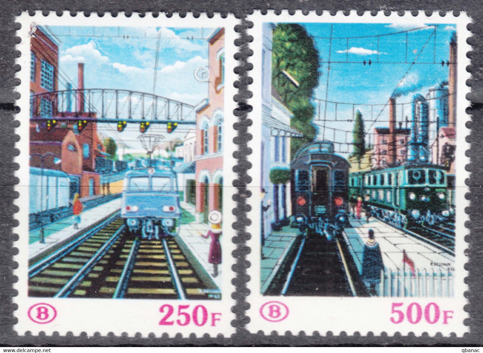 Belgium, Railway 1985 Mi#383-384 Mint Never Hinged - Autres & Non Classés